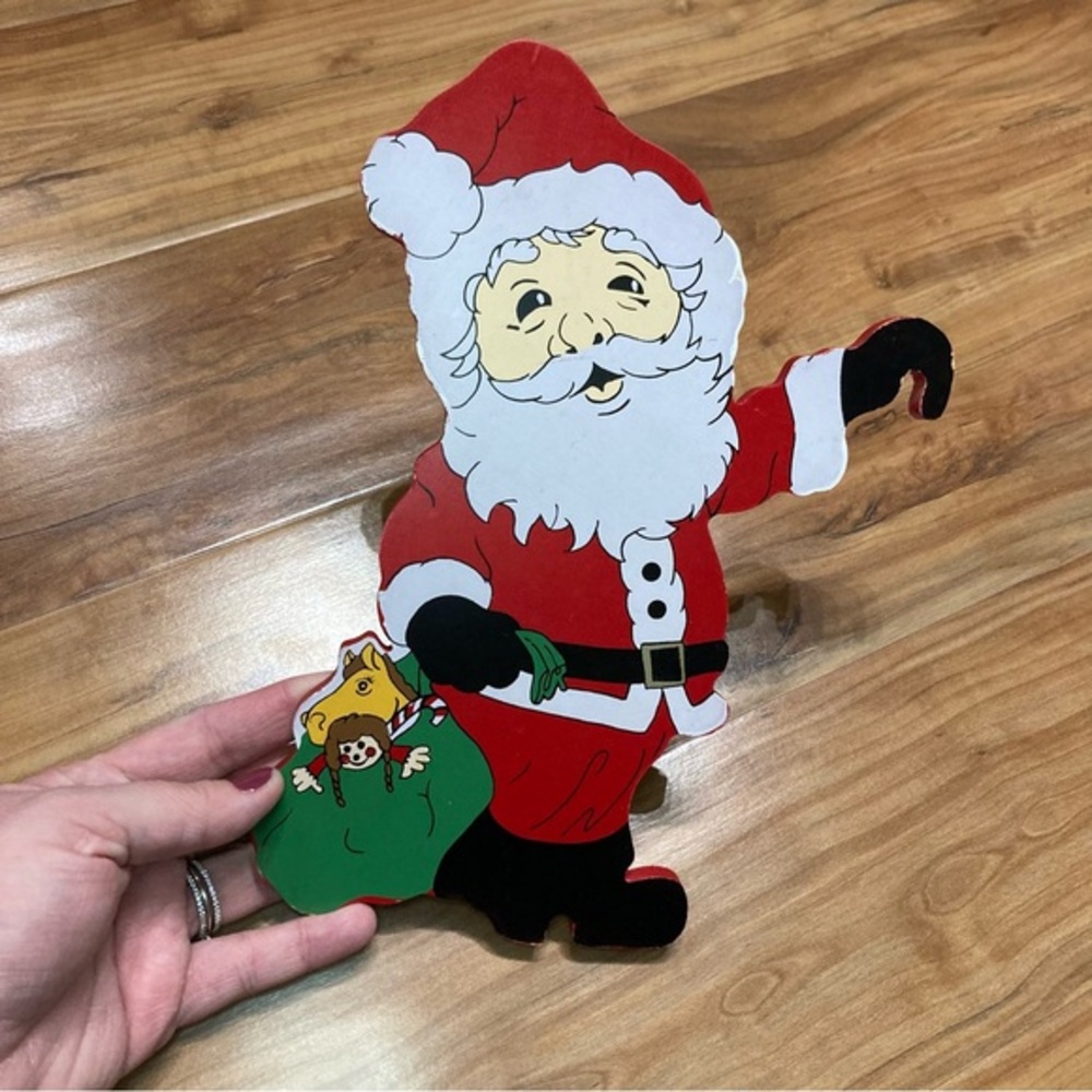 Festive Santa Claus Wooden‎ Decoration